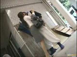 Public sex with a stranger, getting horny Nippon businesswoman for fucking in Tokyo